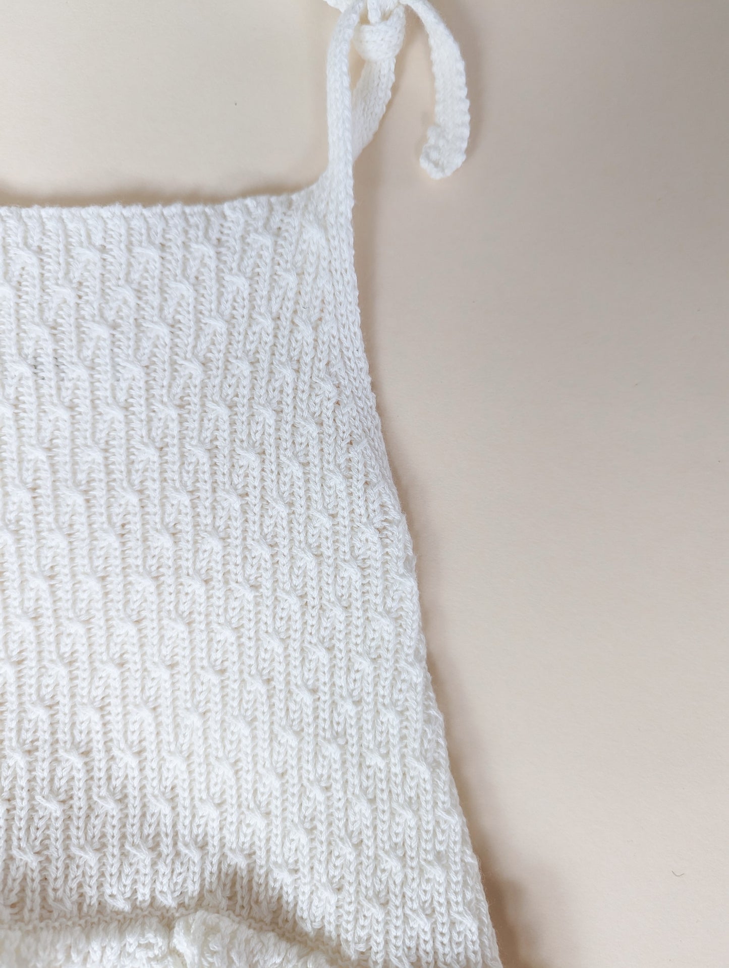 White crochet romper