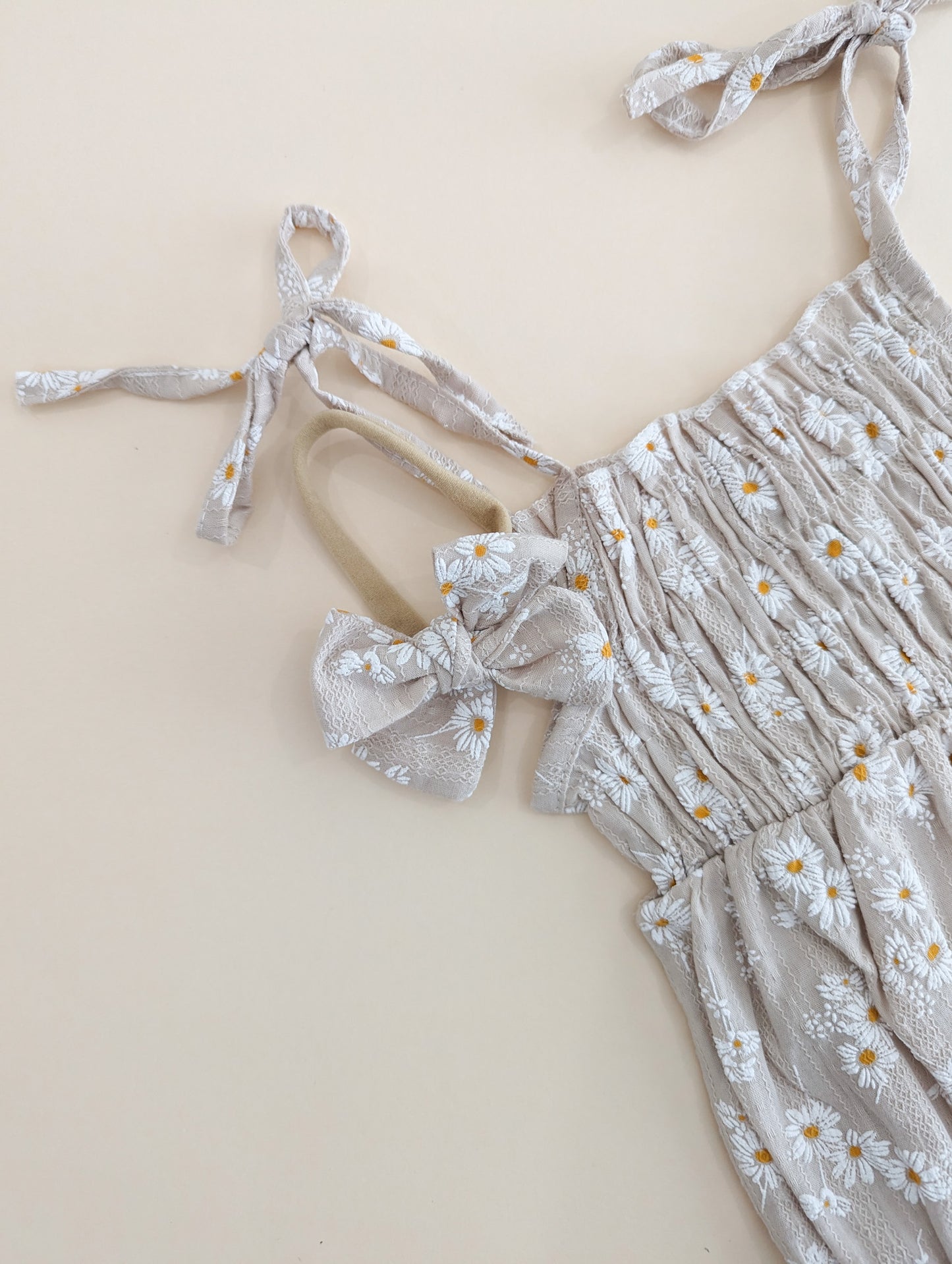 Daisy romper + matching bow